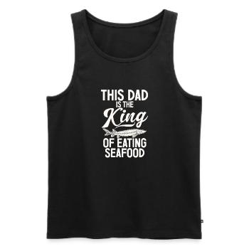 Cadeau pour les amateurs de fruits de mer - Débardeur bio Premium Homme - noir - Devant - AI Model Male 178 light (178cm)