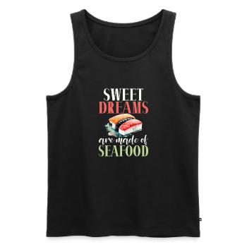 Seafood Lover Gift - Männer Premium Bio Tank Top - Schwarz - Vorne - AI Model Male 178 light (178cm)