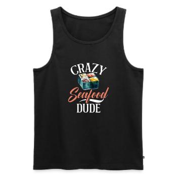 Seafood Lover Gift - Männer Premium Bio Tank Top - Schwarz - Vorne - AI Model Male 178 light (178cm)