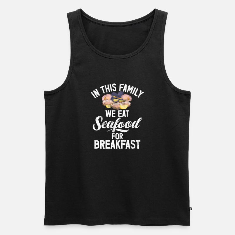 Seafood Lover Gift - Männer Premium Bio Tank Top - Schwarz
