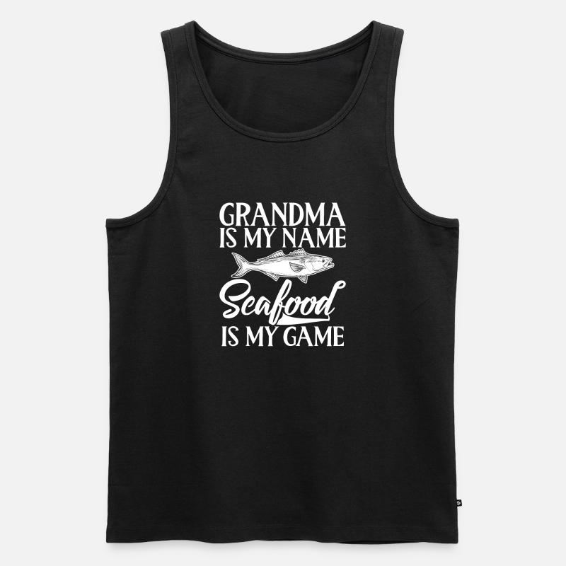 Seafood Lover Gift - Männer Premium Bio Tank Top - Schwarz