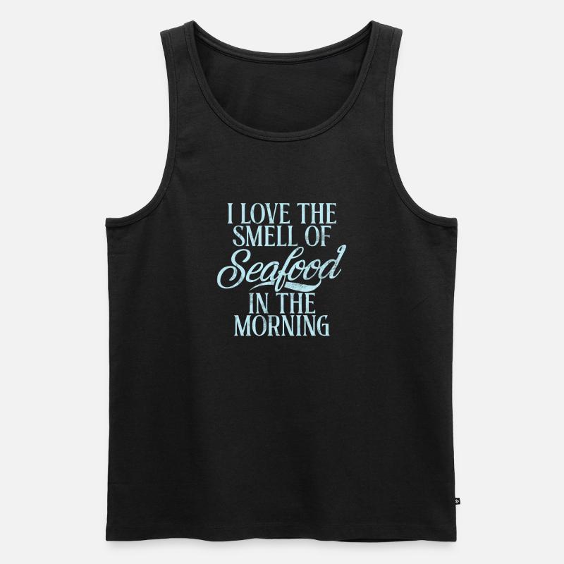 Seafood Lover Gift - Männer Premium Bio Tank Top - Schwarz