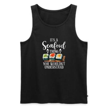 Seafood Lover Gift - Männer Premium Bio Tank Top - Schwarz - Vorne - AI Model Male 178 light (178cm)