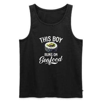 Seafood Lover Gift - Männer Premium Bio Tank Top - Schwarz - Vorne - AI Model Male 178 light (178cm)