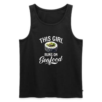 Seafood Lover Gift - Men's Premium Organic Tank Top - black - Front - Michal (187cm)