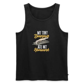 Leopard Gecko Reptile Pet Gecko - Men's Premium Organic Tank Top - black - Front - Michal (187cm)