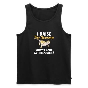 Leopard Gecko Reptile Pet Gecko - Men's Premium Organic Tank Top - black - Front - Michal (187cm)