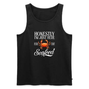 Seafood Lover Gift - Männer Premium Bio Tank Top - Schwarz - Vorne - AI Model Male 178 light (178cm)