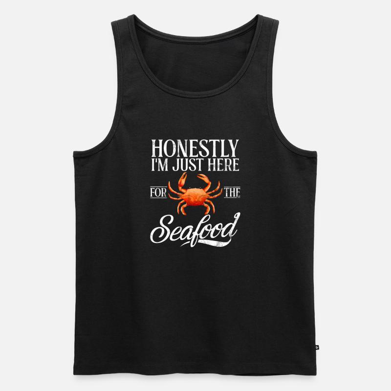 Seafood Lover Gift - Männer Premium Bio Tank Top - Schwarz