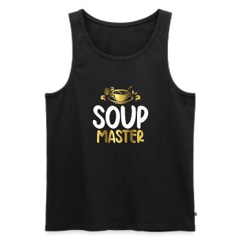 Soup Lovers Gifts - Männer Premium Bio Tank Top - Schwarz - Vorne - Michal (187cm)