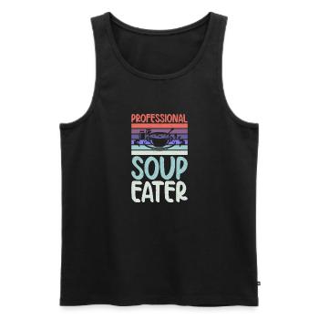 Soup Lovers Gifts - Men's Premium Organic Tank Top - black - Front - Michal (187cm)