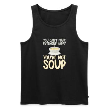 Cadeaux pour les amateurs de soupe - Débardeur bio Premium Homme - noir - Devant - Michal (187cm)