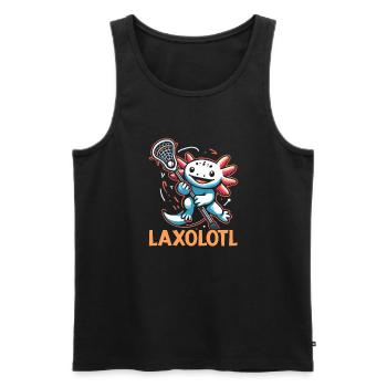 Lacrosse-spieler Lax Trainer Sport - Männer Premium Bio Tank Top - Schwarz - Vorne - AI Model Male 178 light (178cm)