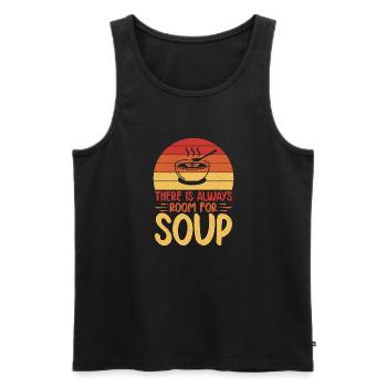 Soup Lovers Gifts - Männer Premium Bio Tank Top - Schwarz - Vorne - Michal (187cm)