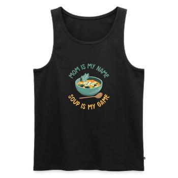 Soup Lovers Gifts - Männer Premium Bio Tank Top - Schwarz - Vorne - Michal (187cm)