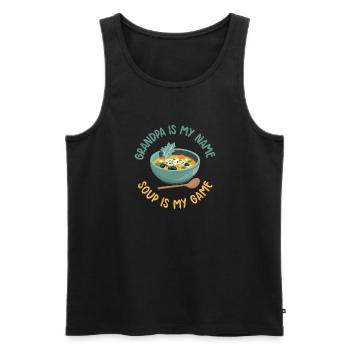 Soup Lovers Gifts - Männer Premium Bio Tank Top - Schwarz - Vorne - Michal (187cm)