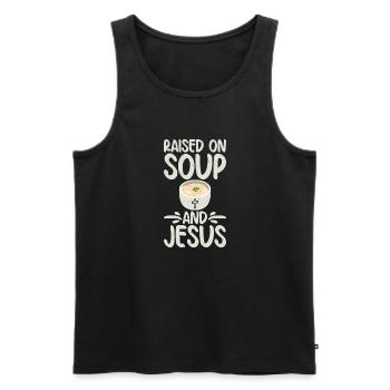 Soup Lovers Gifts - Männer Premium Bio Tank Top - Schwarz - Vorne - Michal (187cm)