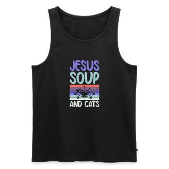 Soup Lovers Gifts - Männer Premium Bio Tank Top - Schwarz - Vorne - Michal (187cm)