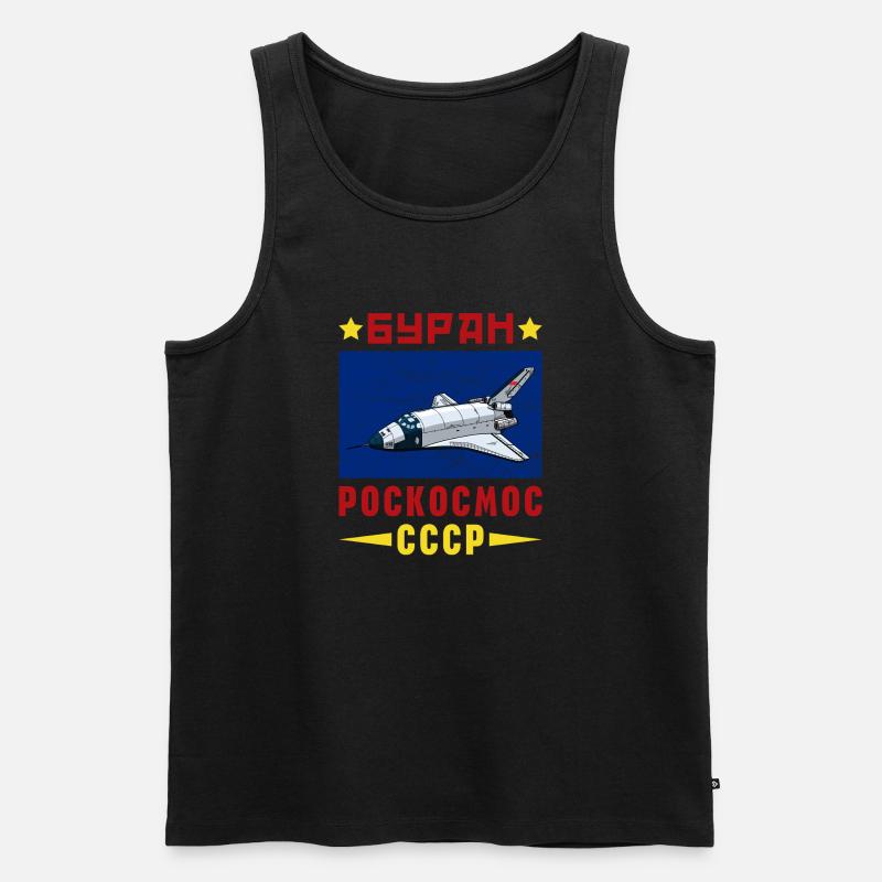 Buran Raumflugzeug UdSSR Sowjetunion - Männer Premium Bio Tank Top - Schwarz