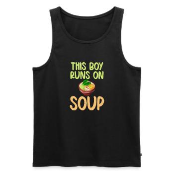 Soup Lovers Gifts - Männer Premium Bio Tank Top - Schwarz - Vorne - Michal (187cm)