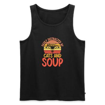 Soup Lovers Gifts - Männer Premium Bio Tank Top - Schwarz - Vorne - Michal (187cm)
