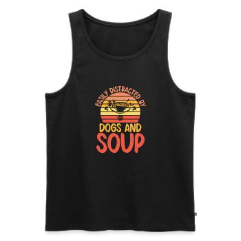 Soup Lovers Gifts - Männer Premium Bio Tank Top - Schwarz - Vorne - Michal (187cm)