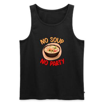 Soup Lovers Gifts - Männer Premium Bio Tank Top - Schwarz - Vorne - Michal (187cm)