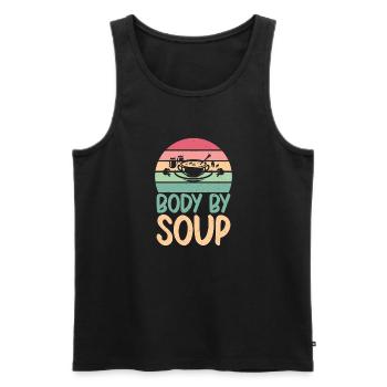 Soup Lovers Gifts - Männer Premium Bio Tank Top - Schwarz - Vorne - Michal (187cm)
