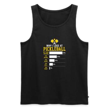 Pickleball Player Dink Sport Pickle Ball Ich Liebe - Männer Premium Bio Tank Top - Schwarz - Vorne - Michal (187cm)