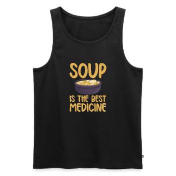 Soup Lovers Gifts - Männer Premium Bio Tank Top - Schwarz - Vorne - Michal (187cm)