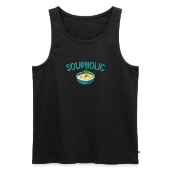 Soup Lovers Gifts - Männer Premium Bio Tank Top - Schwarz - Vorne - Michal (187cm)