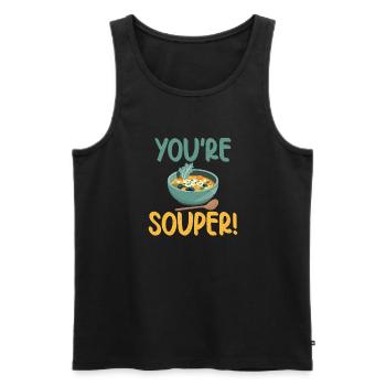 Soup Lovers Gifts - Männer Premium Bio Tank Top - Schwarz - Vorne - Michal (187cm)