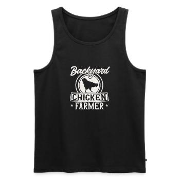 chicken breeder rooster hen backyard chickens - Men's Premium Organic Tank Top - black - Front - AI Model Male 178 light (178cm)