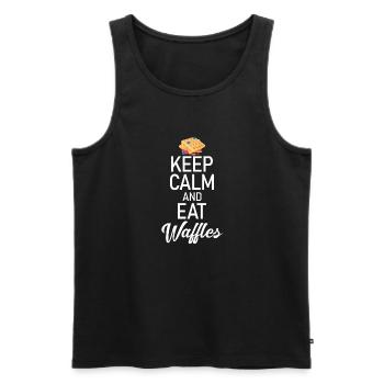 Waffle Lover Gifts - Men's Premium Organic Tank Top - black - Front - AI Model Male 178 light (178cm)