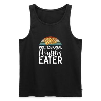 Waffle Lover Gifts - Men's Premium Organic Tank Top - black - Front - AI Model Male 178 light (178cm)