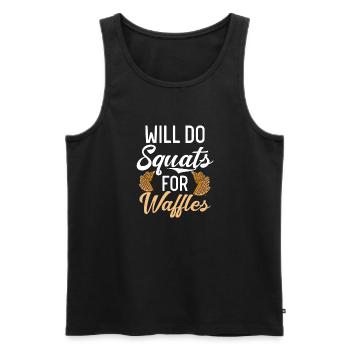 Waffle Lover Gifts - Men's Premium Organic Tank Top - black - Front - AI Model Male 178 light (178cm)