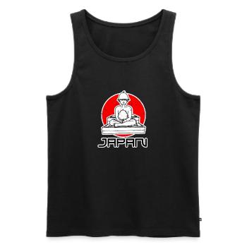 Sento Japan Sauna Dampf Tradition Japanisch - Männer Premium Bio Tank Top - Schwarz - Vorne - Michal (187cm)