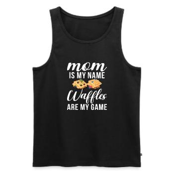 Waffle Lover Gifts - Men's Premium Organic Tank Top - black - Front - AI Model Male 178 light (178cm)