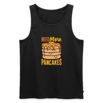 Crêpes Petit-déjeuner Crêpes - Débardeur bio Premium Homme - noir - Devant - Michal (187cm)