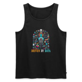 Datenwissenschaft, Datenanalyse, Maschinelles - Männer Premium Bio Tank Top - Schwarz - Vorne - AI Model Male 178 light (178cm)