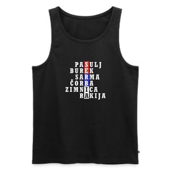 Srbija Belgrad Serbien Serbisch Heimat Urlaub Flag - Männer Premium Bio Tank Top - Schwarz - Vorne - Michal (187cm)