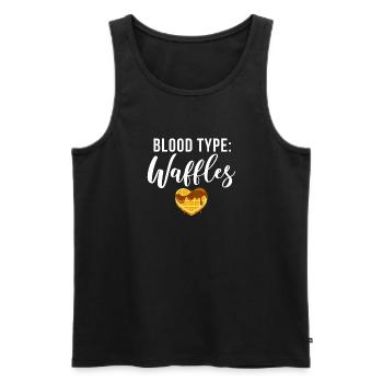 Waffle Lover Gifts - Men's Premium Organic Tank Top - black - Front - AI Model Male 178 light (178cm)