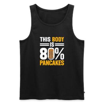 Crêpes Petit-déjeuner Crêpes - Débardeur bio Premium Homme - noir - Devant - Michal (187cm)