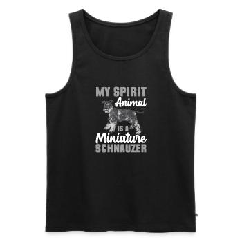 Schnauzer nain Chien Schnauzer - Débardeur bio Premium Homme - noir - Devant - Michal (187cm)