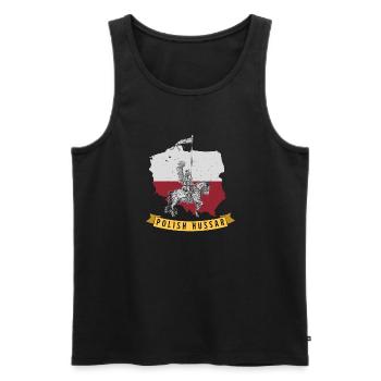 Schwere Kavallerie Militär Polen Husaria Polska Fl - Männer Premium Bio Tank Top - Schwarz - Vorne - AI Model Male 178 light (178cm)