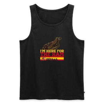 Jamon Espana Schinken Schweinefleisch Küche Keule - Männer Premium Bio Tank Top - Schwarz - Vorne - AI Model Male 178 light (178cm)