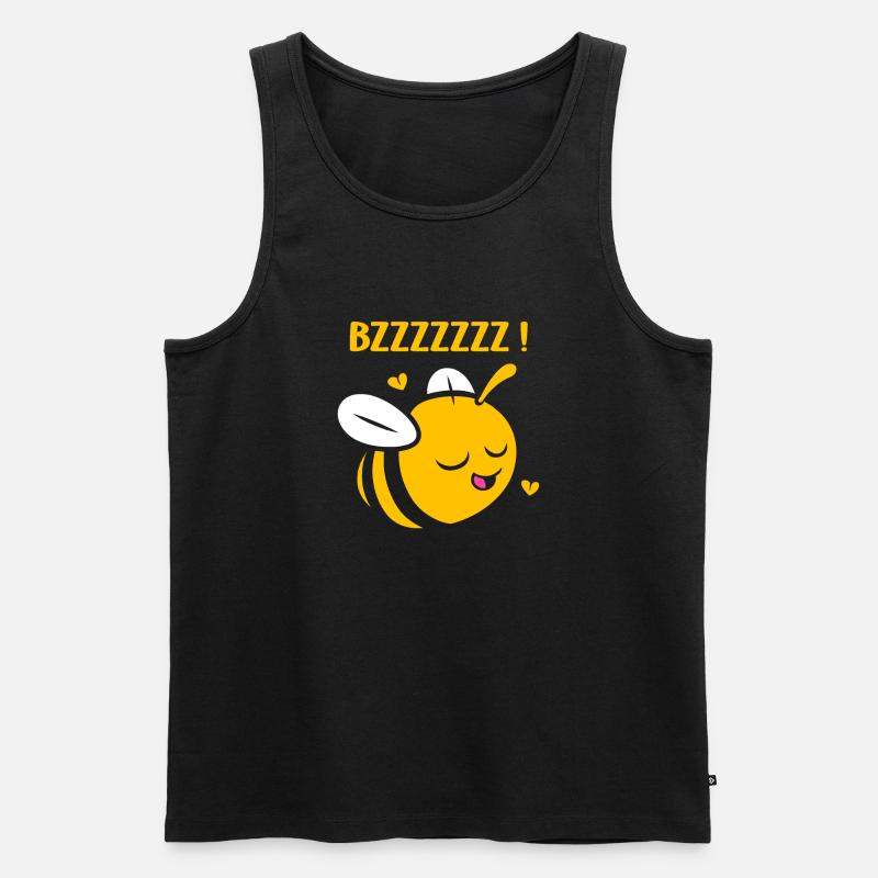 Biene - Männer Premium Bio Tank Top - Schwarz
