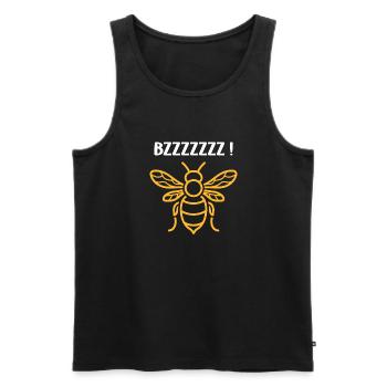 Biene - Männer Premium Bio Tank Top - Schwarz - Vorne - AI Model Male 178 light (178cm)