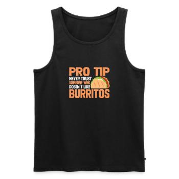 Cadeau Burrito - Débardeur bio Premium Homme - noir - Devant - Michal (187cm)