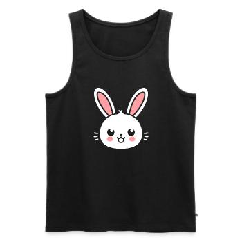 Petit bébé lapin - Débardeur bio Premium Homme - noir - Devant - AI Model Male 178 light (178cm)